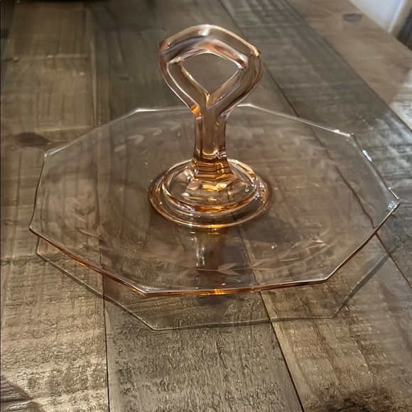 Other - Elegant antique Amber Glass Serving Tray